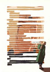  1boy 1girl absurdres blonde_hair commentary_request english_text facial_mark gimseje060124 highres hokage japanese_clothes jiraiya_(naruto) kimono korean_commentary naruto_(series) open_clothes open_kimono portrait remembering smile tsunade_(naruto) white_hair 