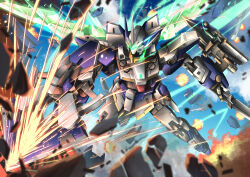  armor assault_visor commentary_request energy_wings flying helmet highres mecha no_humans pincers robot sparks super_robot_wars super_robot_wars_alpha super_robot_wars_original_generation sword the_2nd_super_robot_wars_alpha troy_(oxaa01ex) weapon wildwurger wings 