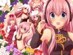  flower megurine_luka pink_hair takoluka toeto vocaloid 