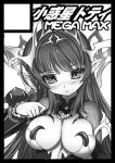  blade_(artist) blush breasts circle_cut copyright_request long_hair lowres monochrome pointy_ears solo 