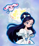  black_hair blue_eyes blush cure_white earrings elbow_gloves futari_wa_precure gloves jewelry long_hair mipple precure yukishiro_honoka 