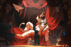  1boy 6+boys absurdres animal_ears artist_request baddy_(furrybar) barefoot black_shirt chang_wen_(furrybar) chinese_commentary claws commentary_request copyright_logo copyright_name copyright_notice frenos_(furrybar) furry furry_male furrybar highres huang_(furrybar) logo looking_up male_focus multiple_boys official_art pants paper_airplane pawpads quentin_(furrybar) shirt smile string suit tail tiger_boy tiger_ears tiger_stripes tiger_tail tyrant_(furrybar) vest white_pants white_suit white_vest 