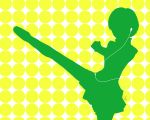  headphones ipod_ad kicking moriririnn persona persona_4 satonaka_chie silhouette solo 