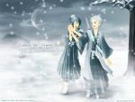  bleach hinamori_momo hitsugaya_toushirou snow winter 