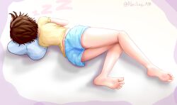  absurdres barefoot feet highres medalist_(manga) neiilag sleeping yuitsuka_inori 