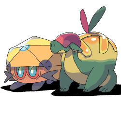  blue_eyes bright_pupils closed_mouth commentary_request dottler full_body looking_ahead no_humans nostrils pokemon pokemon_(creature) saboteri_(savot) shadow simple_background white_background white_pupils 