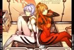  ayanami_rei back-to-back bodysuit coffee colorazione evangelion:_2.0_you_can_(not)_advance highres multiple_girls neon_genesis_evangelion plugsuit real_xxiii rebuild_of_evangelion shikinami_asuka_langley souryuu_asuka_langley ucc_coffee 