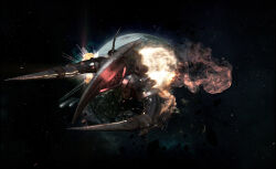 3d after_effects_(medium) angel_cartel_(eve_online) asteroid attack_ship_(eve_online) autodesk_3ds_max_(medium) boulder commentary dark_background debris dramiel_(eve_online) english_commentary eve_online explosion fire floating floating_rock frigate_(eve_online) highres military_vehicle minmatar_republic_(eve_online) outdoors pirate_faction_(eve_online) planet realistic rock science_fiction space spacecraft star_(sky) starry_sky_background swp vehicle_focus zbrush_(medium) zero_gravity 