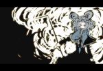  abstract animal_ears bad_id dowsing_rod f7(eiki) grey_hair letterboxed nazrin outstretched_arm red_eyes short_hair solo speed_painting touhou 