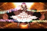  boots breasts dress gradient_hair highres hijiri_byakuren kazetto letterboxed light_smile long_hair multicolored_hair scroll solo sorcerer's_sutra_scroll touhou yellow_eyes 