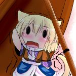  animal_ears blonde_hair cat_ears cat_tail chibi drop_trap extra_ears hoshizuki_(seigetsu) kemonomimi_mode mizuhashi_parsee puru-see seigetu solo string tail touhou trembling 