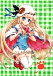  blue_eyes cape casual hat ichiha_sanami kud_wafter little_busters!! long_hair noumi_kudryavka thigh-highs thighhighs traditional_media 