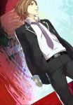  brown_eyes brown_hair dutch_angle joka male necktie persona persona_2 school_uniform solo suou_tatsuya 