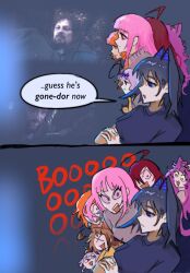  bambooz elizabeth_rose_bloodflame gigi_murin highres hololive hololive_english koseki_bijou mori_calliope ouro_kronii pun raora_panthera takanashi_kiara 