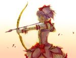  blood bow_(weapon) burn cr72 cuts injury kaname_madoka magical_girl mahou_shoujo_madoka_magica pink_hair short_hair short_twintails twintails weapon 