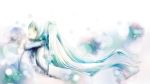  aqua_hair atatos hatsune_miku looking_up open-mouth profile scarf solo twintails very_long_hair vocaloid white winter 