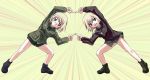  bad_id dragon_ball dragon_ball_z dragonball_z erica_hartmann fusion_dance parody siblings sisters strike_witches twins ursula_hartmann 