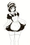  highres maid monochrome original solo thigh-highs thighhighs yabuno_zoku_hisa 