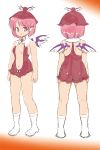  adapted_costume animal_ears ass bare_legs cleavage_cutout dei_shirou from_behind hat mystia_lorelei pink_eyes pink_hair short_hair solo standing touhou wings 