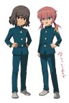  bad_id brown_hair inazuma_eleven inazuma_eleven_(series) inazuma_eleven_go kirino_ranmaru mizuhara_aki multiple_boys pink_hair school_uniform shindou_takuto short_hair twintails 