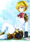  android blonde_hair blue_eyes bow jida persona persona_3 ribbon short_hair sitting 