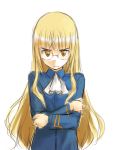  crossed_arms glasses hamao long_hair military military_uniform perrine_h_clostermann sketch solo strike_witches uniform 