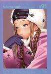  blush braid coat face futuregraph gloves hands hat highres lips murata_renji twin_braids 