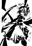  absurdres hairband highres katana konpaku_youmu konpaku_youmu_(ghost) monochrome myon sword touhou weapon 