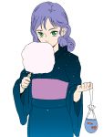  bagged_fish cotton_candy fish goldfish green_eyes gundam hac9 japanese_clothes kimono oekaki purple_hair rosamia_badam solo yukata zeta_gundam 