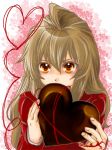  brown_hair chocolate heart long_hair orange_eyes satou77 school_uniform toradora! 