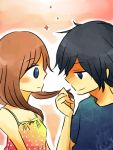  blush couple haruka_(pokemon) pokemon pokemon_(anime) satoshi_(pokemon) 