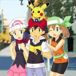  haruka_(pokemon) hikari_(pokemon) pikachu pokemon pokemon_(anime) satoshi_(pokemon) 