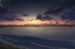  clouds copyright_request landscape living no_humans power_lines scenery sky snow sunset twilight 
