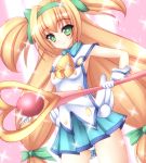  bell blazblue long_hair low-tied_long_hair mikan_(5555) platinum_the_trinity quad_tails staff symbol-shaped_pupils twintails two_side_up 