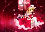  blonde_hair flandre_scarlet food hat red red_eyes thigh-highs thighhighs touhou wings zzz36951 