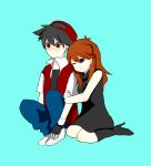  blue_(pokemon) couple luckyshipping pokemon red_(pokemon) tagme 