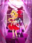  blue_eyes flandre_scarlet hat highres moon red_eyes solo the_embodiment_of_scarlet_devil touhou wings zzz36951 