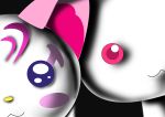  black_background blue_eyes close-up creature crossover hammy hummy_(suite_precure) i_am_l kyubey kyuubee mahou_shoujo_madoka_magica mascot no_humans pink_eyes precure suite_precure yappy 