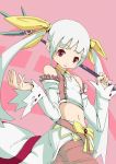  bad_id bow hair_bow kyubey kyuubee mahou_shoujo_madoka_magica midriff personification red_eyes twintails 