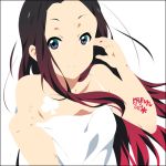  clubs extra k-on! long_hair lowres matsumoto_mifuyu mizuki_makoto smile solo tattoo 