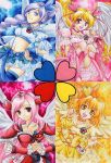  4girls :d angel_wings aono_miki blonde_hair blue_eyes boots bow brown_eyes choker cure_berry cure_passion cure_peach cure_pine curly_hair dress earrings fresh_precure! hairband hand_on_hip happy heart higashi_setsuna hips jewelry long_hair magical_girl midriff miura_kanan momozono_love multiple_girls navel open_mouth orange_hair panties pink_eyes pink_hair ponytail precure purple_hair red_eyes ribbon short_hair sitting smile thigh-highs thighhighs tiara twintails underwear wings wrist_cuffs yamabuki_inori 