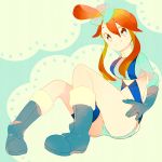  breasts fuuro_(pokemon) gloves hagiko hair_ornament midriff pokemon pokemon_(game) pokemon_black_and_white pokemon_bw red_hair redhead shorts solo 