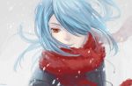  inazuma_eleven inazuma_eleven_(series) kazemaru_ichirouta long_hair robinexile scarf snow solo yellow_eyes 