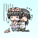  &gt;_&lt; 2girls animated animated_png chibi failure food ice_cream k10k kazesan lowres multiple_girls saten_ruiko tears to_aru_kagaku_no_railgun to_aru_majutsu_no_index uiharu_kazari 