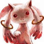  bad_id earrings highres jewelry kyubey kyuubee lack mahou_shoujo_madoka_magica no_humans red_eyes simple_background 