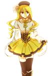 afuro_terumi bad_id blonde_hair cosplay drill_hair fingerless_gloves gloves hat inazuma_eleven inazuma_eleven_(series) mahou_shoujo_madoka_magica male pararara pleated_skirt red_eyes skirt smile solo standing thigh-highs thighhighs tomoe_mami tomoe_mami_(cosplay) trap twintails 