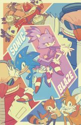  2girls 4boys 6+boys animal_ears animal_nose bald blaze_the_cat blue_eyes blue_fur body_fur brown_fur captain_whisker cat_ears cat_girl cat_tail coat crossed_arms eggman_nega eyewear_on_head facial_hair forehead_jewel fox_boy fox_ears fox_tail fur-trimmed_gloves fur_trim furry furry_female furry_male gloves goggles green_eyes gun hat high_heels highres holding jacket johnny_(sonic) looking_at_viewer marine_the_raccoon melonnabar multiple_boys multiple_girls multiple_tails mustache one_eye_closed orange_fur pants ponytail purple_fur purple_hair purple_jacket raccoon_ears raccoon_girl raccoon_tail red_eyes robot shirt shoes smile sonic_(series) sonic_the_hedgehog sunglasses tail tails_(sonic) teeth two_tails weapon white_fur white_gloves white_pants yellow_eyes 