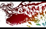  abstract bad_id f7(eiki) flandre_scarlet gradient hat letterboxed short_hair side_ponytail solo speed_painting the_embodiment_of_scarlet_devil touhou wings 