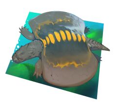  absurdres animal_focus brown_eyes bubble combos_&amp;_doodles commentary english_commentary henodus highres no_humans original shell solo tail 