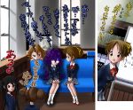  5girls extra highres hirasawa_ui k-on! multiple_girls nakano_azusa school_uniform suzuki_jun translation_request ukishima_koron 